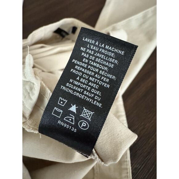 Lafayette 148 Stretch Crop Pants Beige Capri 8 - Picture 10 of 10